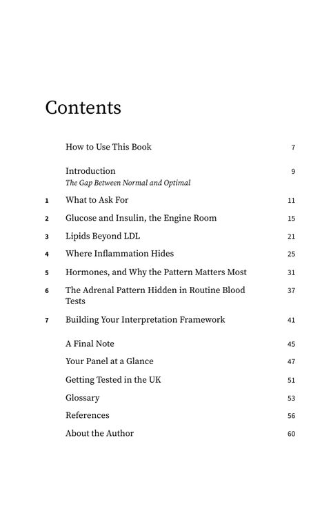 Read Your Blood: contents page